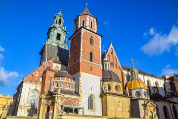 Fototapeta na wymiar The city street view in krakow, Poland