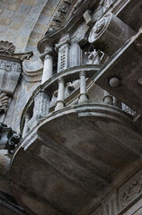 Details of the Romanesque cathedral of Porto (or S&eacute; do Porto) Built in the 12th century as a church - fortress