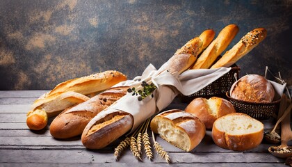baguette bread french bread background