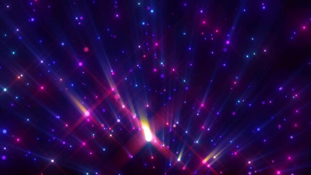 3D illustration design of an infinite tunnel with glowing colorful neon lights