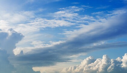 Fototapeta na wymiar beautiful blue sky with cloudy in mornig light