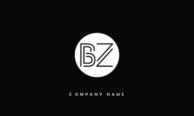 BZ, ZB, B, Z Abstract Letters Logo Monogram