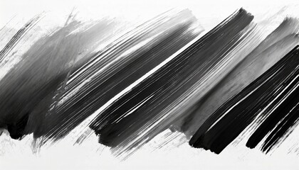 black acrylic paint ink brush stroke brush line art clean artistic design stripe elements hand drawn texture background - obrazy, fototapety, plakaty