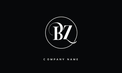 Obraz premium BZ, ZB, B, Z Abstract Letters Logo Monogram