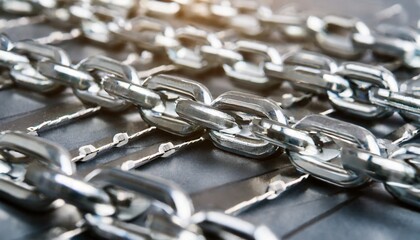diagonal chain a blockchain concept gray closeup