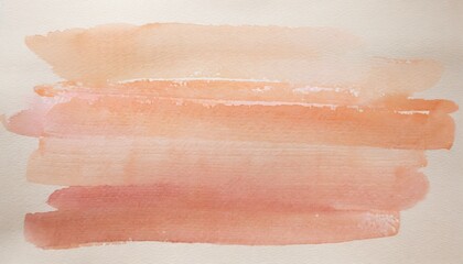peach brush stroke hand painted watercolor background painted - obrazy, fototapety, plakaty