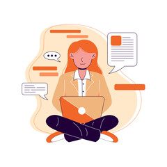 Copy Writer Content - Flat Design