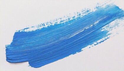 blue brush stroke over white background