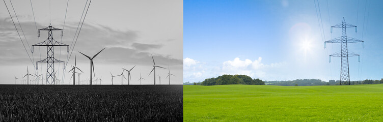 Windkraftnlage kontra Naturlandschaft