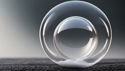 3d render of soap bubbles with transparent - obrazy, fototapety, plakaty
