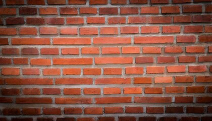 red brick wall with vignette texture background