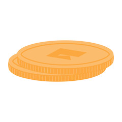 Vietnamese, Korean, Chinese New Year gold coins stacked illustration. Hand drawn cartoon vector illustration. Flat style design. Tet, Seollal, CNY celebration symbol. Holiday card, banner element