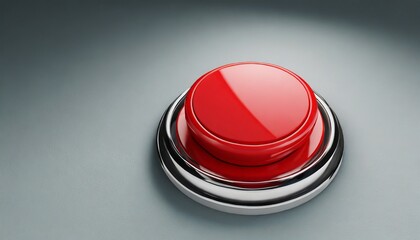 red button 3d rendering - obrazy, fototapety, plakaty