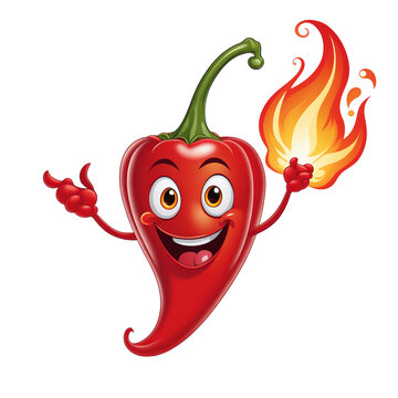 recommend clip art: illustration of chili character expressions