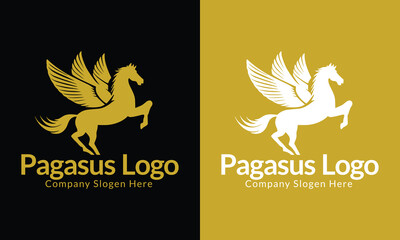 Pegasus logo ,Unihorn  logo, horse logo ,royal horse logo