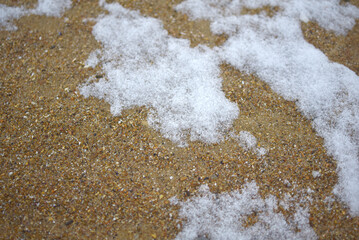 Neige sur la plage de Saint-Malo