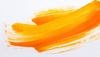 orange yellow brush stroke on white background orange abstract stroke colorful watercolor brush stroke
