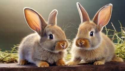 two small rabbits