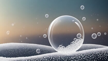 soap bubbles on white bubble transparent - obrazy, fototapety, plakaty