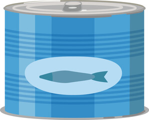 Fish tin can icon cartoon vector. Pack label canned. Tomato steel