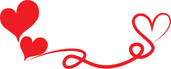 red heart on a white background