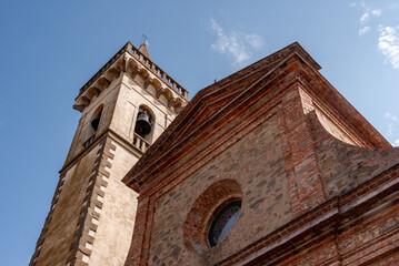 Fototapeta na wymiar Church of the Holy Cross in Vinci, the baptismal church of famous Leonardo da Vinci
