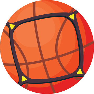 Basketball training ball icon cartoon vector. Player game. Sphere play