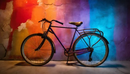 Fotobehang vintage bicycle in the street © Pikbundle