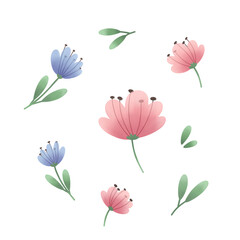 illustration of a flowers set for decoration 