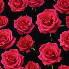 Fototapeta premium Valentine's Day Seamless pattern. roses luxury elegant valuable beautifully arranged in top view. The theme is that golden roses represent the meaning of love, Valentine's Day, marriage, couples.