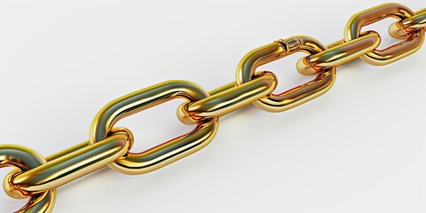 Gold Chain Isolated