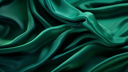 Fototapeta premium Satin Emerald Elegance 