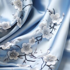 blue silk, drapery, fabric, veil, blue traditional Japanese
