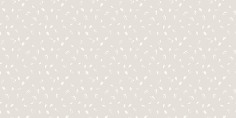 Simple light white polka dots, drops, spots seamless pattern. Creative random dots, snowflakes, circles, leaflets background. Vector hand drawn sketch shape. Design for fabric, textile, surface design