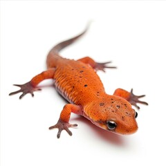 Red Lizard Newt Isolated