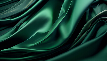 Obraz premium Satin Emerald Elegance 