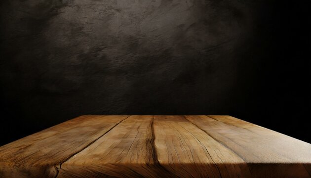 New Empty beautiful wood table