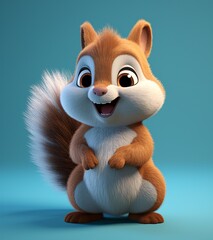A cartoon character with a big smile and a white whisker Generative AI