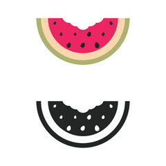 watermelon slice vector graphics