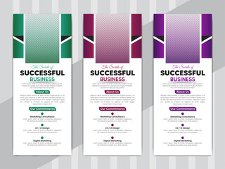 Vector Business Roll Up Banner Design Template