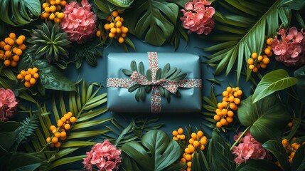 Original gift certificate design for a beauty salon. Elements reflecting beauty and health, such as floral patterns and soft colours.