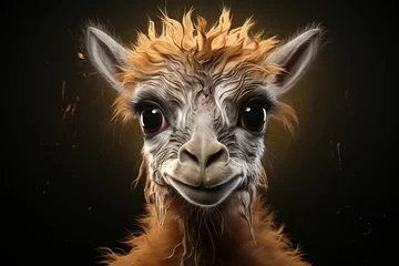 Selbstklebende Fototapeten Cute llama © kevin