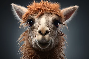 Deurstickers Cute llama © kevin