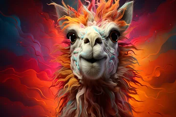 Tuinposter Cute llama © kevin