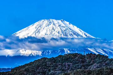 Colorful Mount Fuji Lookout Cloud Hiratsuka Kanagawa Japan