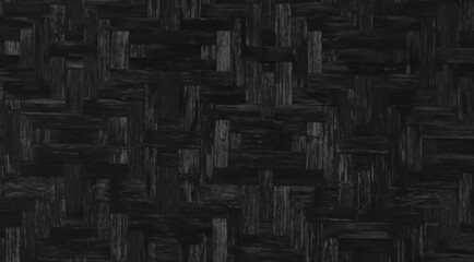 Monochrome black and white (dark gray) bamboo weaving background.Bamboo strips for abstract design,...