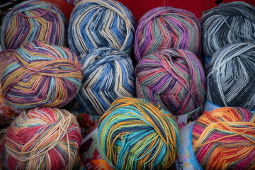 colorful wool yarn