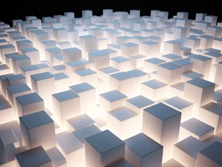 Obraz premium A white and black checkered pattern with a light source in the center Generative AI