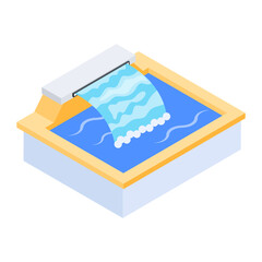 Water Fountains Isometric Icon