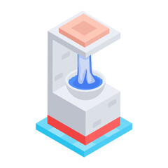 Water Fountains Isometric Icon